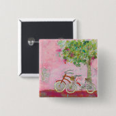 Rosa Fahrräder Button (Vorne & Hinten)