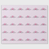 Rosa Fahrräder Geschenkpapier (Flach)