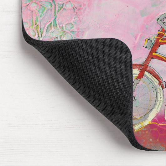 Rosa Fahrräder Mousepad (Ecke)