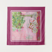 Rosa Fahrräder Wandteppich (Vorderseite)