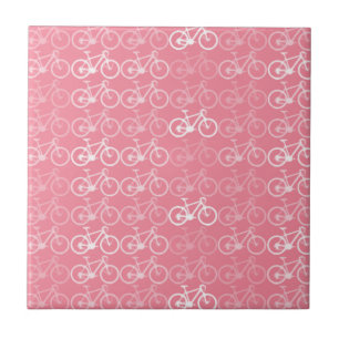 rosa Fahrradmuster Fliese