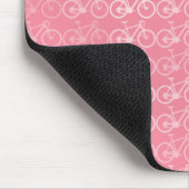 rosa Fahrradmuster Mousepad (Ecke)