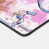 Rosa Fahrradschuh matt Schreibtischunterlage (Ecke)