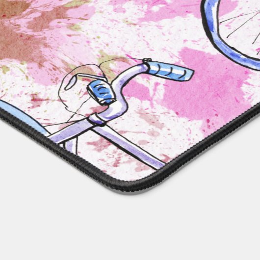 Rosa Fahrradschuh matt Schreibtischunterlage (Ecke)