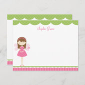 Rosa Faible Flachbildschirm Mitteilungskarte (Vorne/Hinten)