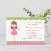 Rosa Fairy Geburtstagsparty Einladungen (Stehend Vorderseite)