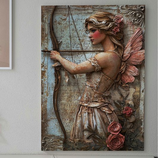 Rosa Fairy mit Arrow Decoupage Seidenpapier
