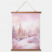 Rosa Fairytale Burgen von Castel San Pietro Wandteppich Mit Holzrahmen (Vorderseite 3)