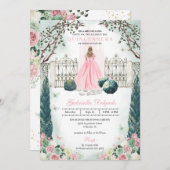 Rosa Fairytale Castel San Giorgio Einladung (Vorne/Hinten)