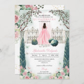 Rosa Fairytale Castel San Giorgio Einladung (Vorne/Hinten)