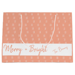 Rosa Falala mit Personalisiertem Namensschild Große Geschenktüte