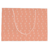 Rosa Falala mit Personalisiertem Namensschild Große Geschenktüte (Rückseite)