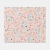 Rosa Fall Coquette Blanket Fleecedecke (Vorderseite (Horizontal))