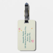 Rosa Fall Gepäckanhänger (Rückseite vertikal)