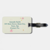 Rosa Fall Gepäckanhänger (Rückseite horizontal)