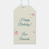 Rosa Fall Geschenkanhänger (Rückseite)