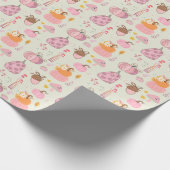 Rosa Fall Geschenkpapier (Ecke)