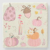 Rosa Fall Steinuntersetzer (Vorderseite)