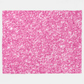 Rosa falscher Glitter Fleecedecke (Vorderseite (Horizontal))