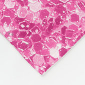 Rosa falscher Glitter Fleecedecke (Ecke)