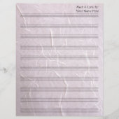 Rosa Falten Fabric Blank Sheet Music 10 Stave (Vorderseite)