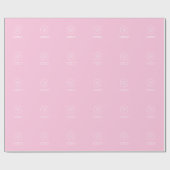 Rosa Faltpapier für den Einzelhandel mit Logo Geschenkpapier (Flach)