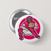 Rosa Fänger Button (Vorne & Hinten)