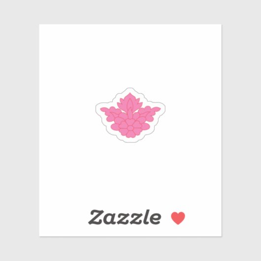 Rosa Farbabbild Custom-Cut Vinyl Sticker (Blatt)