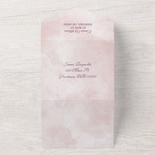 Rosa Farbe Abstrakt All In One Einladung (Außenbereich)