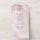 Rosa Farbe Abstrakt All In One Einladung (Innen)