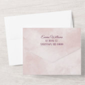 Rosa Farbe Abstrakt All In One Einladung (Rückseite)