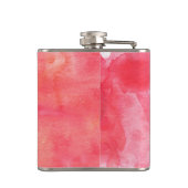 Rosa Farbe Abstrakt Flachmann (Rückseite)