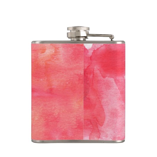 Rosa Farbe Abstrakt Flachmann (Rückseite)