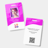 Rosa Farbe | Arzt, Krankenschwester, Gesundheitshe Ausweis (Vorder- & Rückseite)