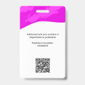 Rosa Farbe | Arzt, Krankenschwester, Gesundheitshe Ausweis (Rückseite)
