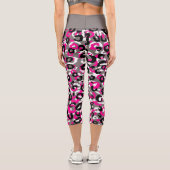 Rosa Farbe Capri Leggings (Rückseite)