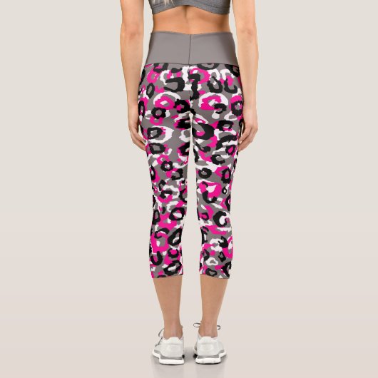 Rosa Farbe Capri Leggings (Rückseite)