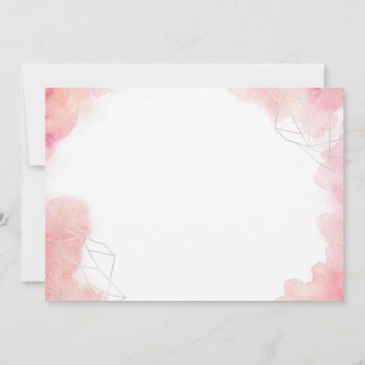 Rosa Farbe Dankeskarte (Rückseite)