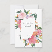Rosa Farbe Dankeskarte (Vorderseite)
