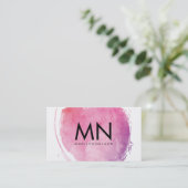 Rosa Farbe des Wassers Visitenkarte (Stehend Vorderseite)