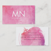 Rosa Farbe des Wassers Visitenkarte (Vorne/Hinten)