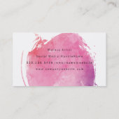 Rosa Farbe des Wassers Visitenkarte (Rückseite)