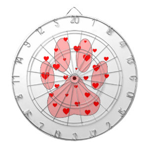 Rosa Farbe Druck mit Herz Dartscheibe