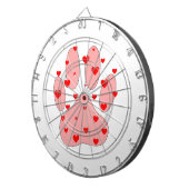 Rosa Farbe Druck mit Herz Dartscheibe (Vorderseite rechts)