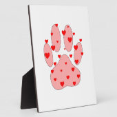 Rosa Farbe Druck mit Herz Fotoplatte (Seite)