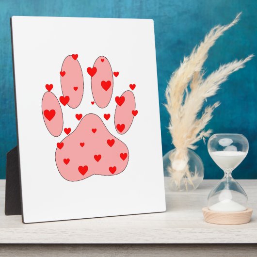 Rosa Farbe Druck mit Herz Fotoplatte (Seite)