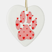 Rosa Farbe Druck mit Herz Keramik Ornament (Rechts)