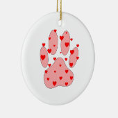 Rosa Farbe Druck mit Herz Keramikornament (Rechts)