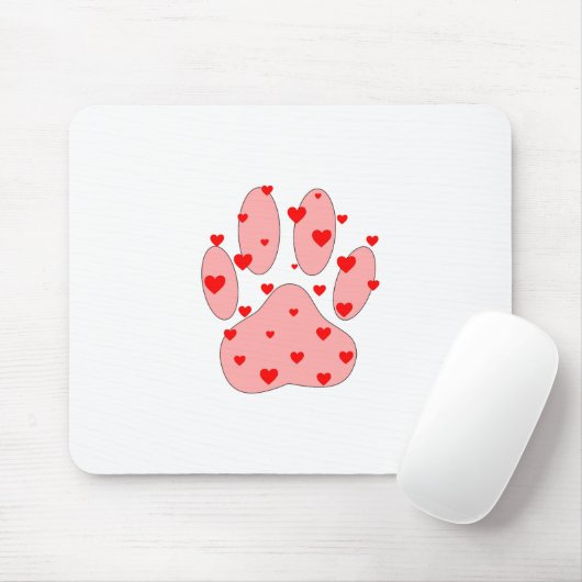 Rosa Farbe Druck mit Herz Mousepad (Mit Mouse)