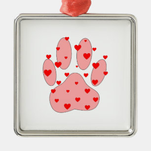 Rosa Farbe Druck mit Herz Ornament Aus Metall